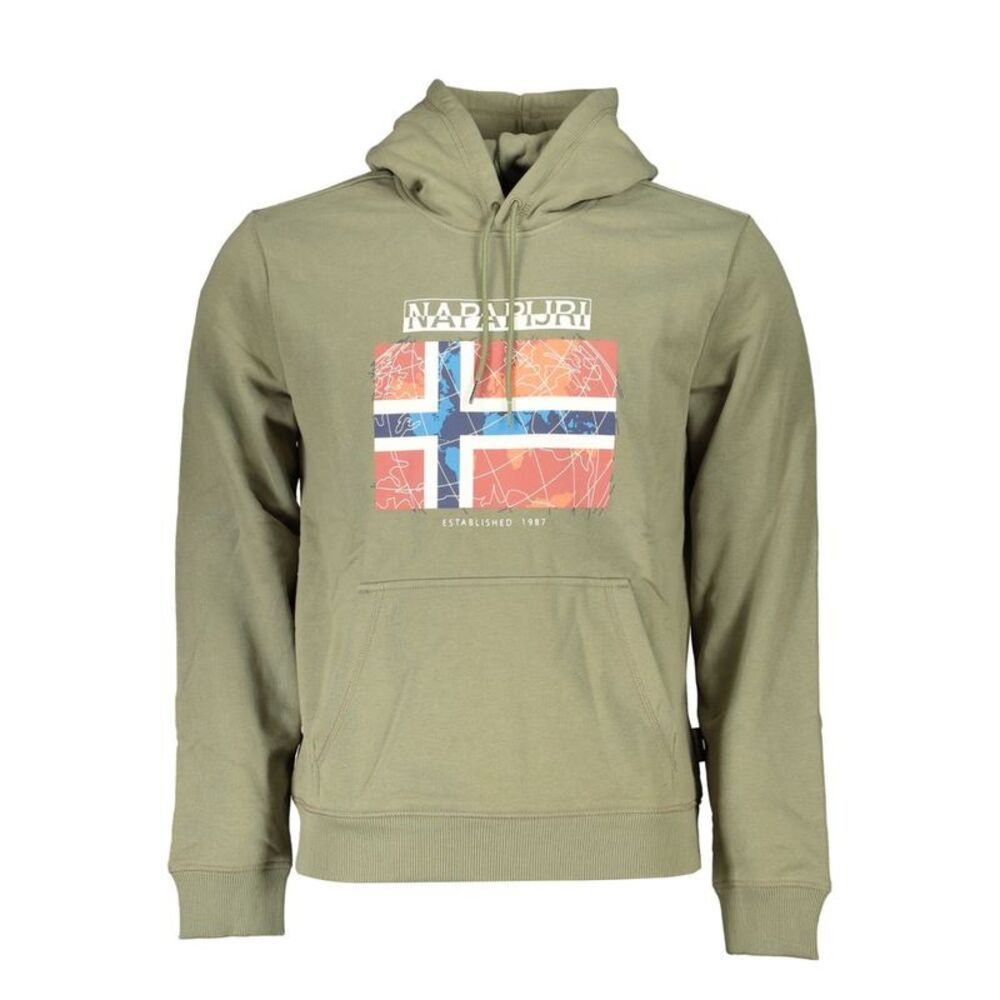Napapijri \"Verde Cotton Men's Sweatshirt with Men's Hood\"